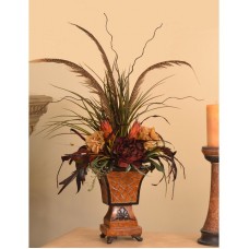 World Menagerie Pheasant Feather Floral Design with Natural Accents WDMG1803